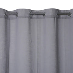 ShadeKart by Dzire Decor - Linen Sheer Curtain - Grey (Pack of 1) - Door / Window
