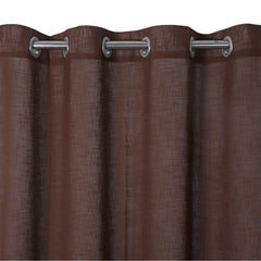 ShadeKart by Dzire Decor - Linen Sheer - Brown (Pack of 1) - for Door / Window