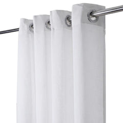 ShadeKart by Dzire Decor - Linen Sheer Curtain - White (Pack of 1) - for Door / Window