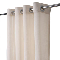 ShadeKart by Dzire Decor - Linen Sheer - Cream (Pack of 1) - for Door / Window