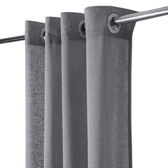 ShadeKart by Dzire Decor - Linen Sheer Curtain - Grey (Pack of 1) - Door / Window