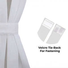 ShadeKart by Dzire Decor - Linen Sheer Curtain - White (Pack of 1) - for Door / Window