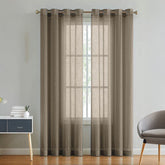 ShadeKar by Dzire Decor - Linen Sheer - Dusty (Pack of 1) - for Door / Window