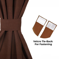 ShadeKart by Dzire Decor - Linen Sheer - Brown (Pack of 1) - for Door / Window