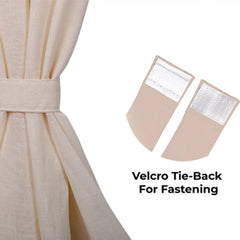 ShadeKart by Dzire Decor - Linen Sheer - Cream (Pack of 1) - for Door / Window