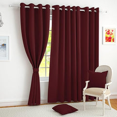 ShadeKart by Dzire Decor - Blackout Curtain β Dark Brown - for Door/Window
