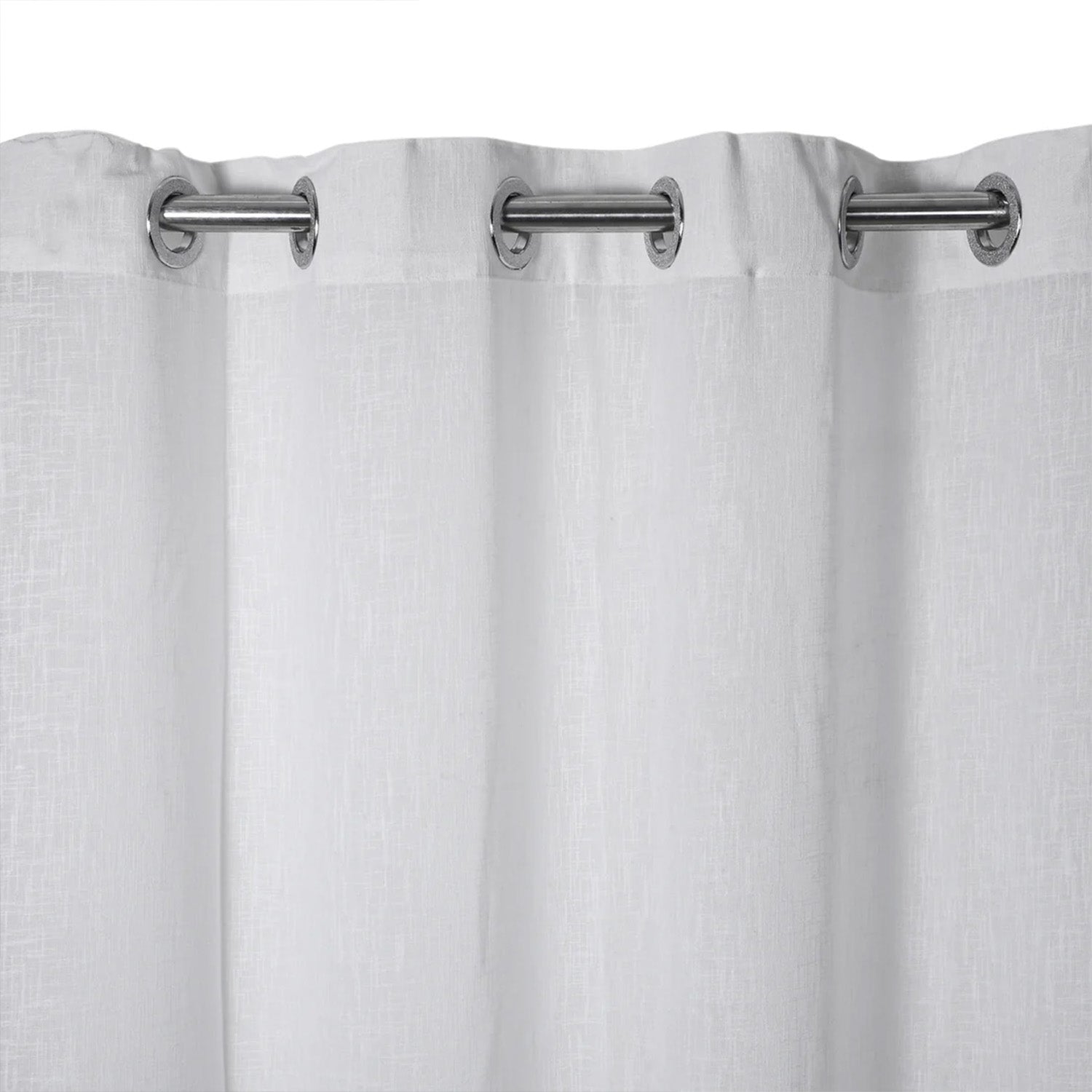 ShadeKart by Dzire Decor - Linen Sheer Curtain - White (Pack of 1) - for Door / Window