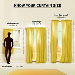 ShadeKar by Dzire Decor - Linen Sheer - Dusty (Pack of 1) -  for Door / Window