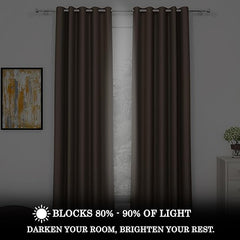 ShadeKart by Dzire Decor Blackout Curtain – Copper Brown - for Door/Window