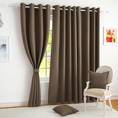 ShadeKart by Dzire Decor Blackout Curtain – Copper Brown - for Door/Window